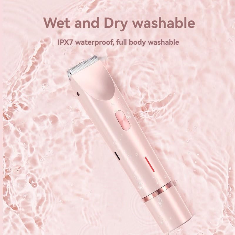 Easepicks 2-in-1 Waterproof Electric Bikini Trimmer & Shaver for Women - Wet/Dry Dual Head Hair Removal, Painless Razor for Sensitive Skin (Purple) | Perfect for Travel, Gym & Quick Touch-Ups at Home