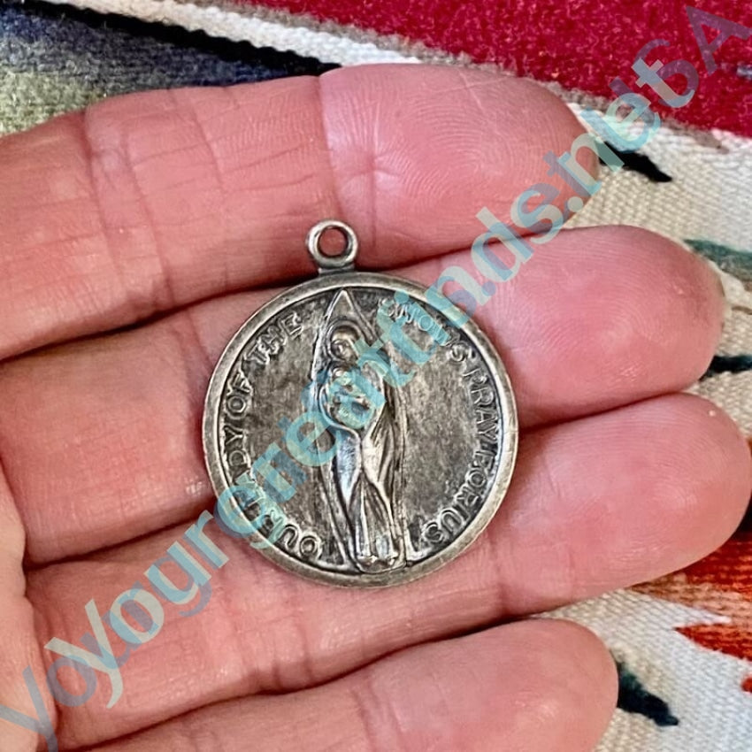 Sterling Silver Our Lady of the Snows Religious Pendant Necklace - Perfect for Catholic Gifts, Baptism, First Communion & Spiritual Jewelry Collection