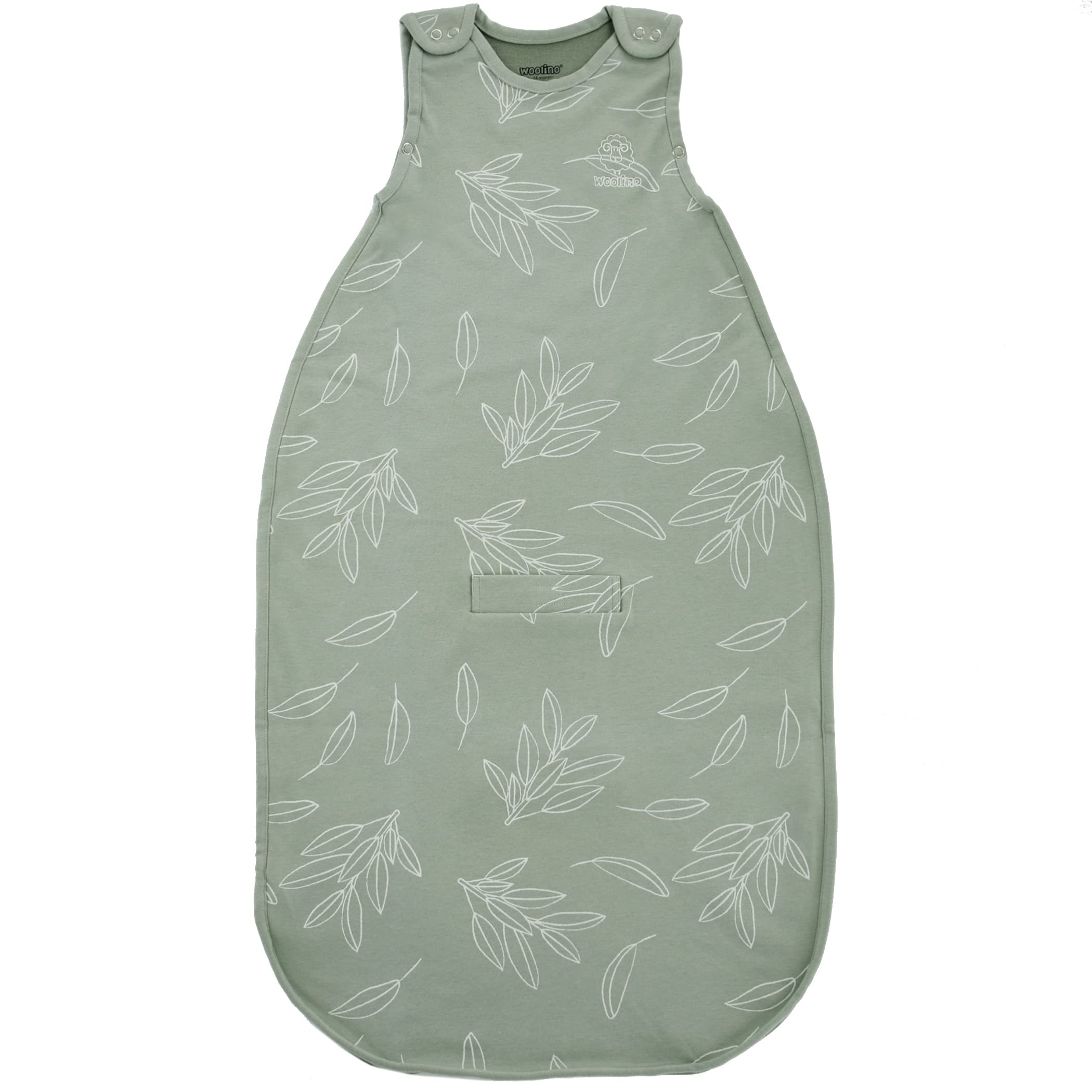 Woolino Merino Wool Ultimate Baby Sleep Sack - 4 Season Wearable Blanket for Infants & Toddlers (2-24 Months) with Two-Way Zipper - Adjustable Sleeping Bag in Sage Green | Perfect for Nursery, Daycare & Travel