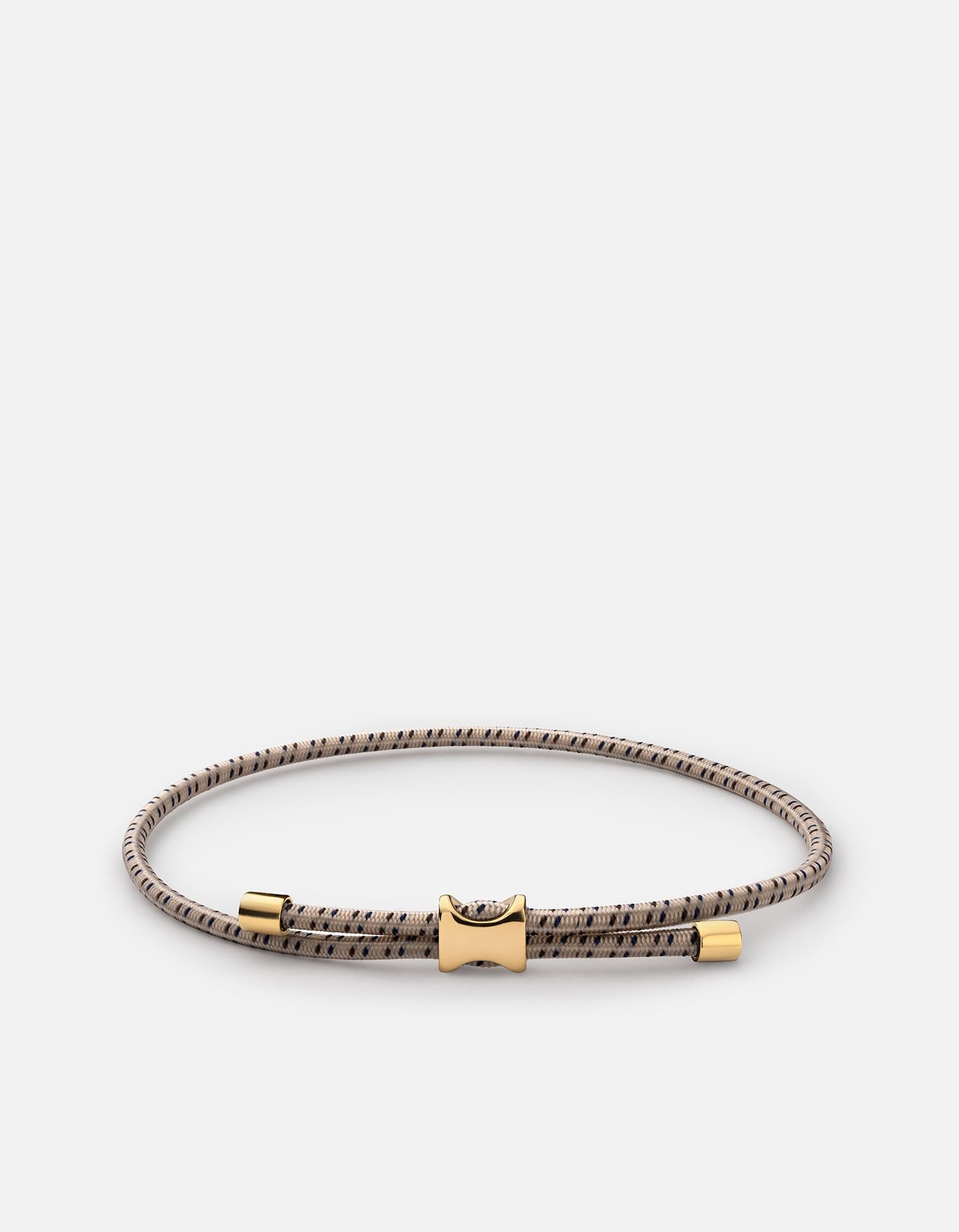Orson Pull Bungee Rope Bracelet - 18K Gold Vermeil Adjustable Stretch Cord Bracelet for Men & Women | Perfect for Workout, Yoga, Travel & Everyday Wear