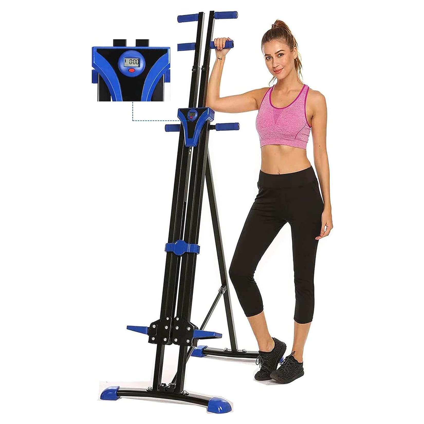 Upgraded Folding Vertical Climber Machine - Full Body Cardio Workout Equipment for Home Gym | Compact Stair Stepper Exercise Machine for Weight Loss & Fitness Training | Perfect for Small Spaces & Apartment Workouts
