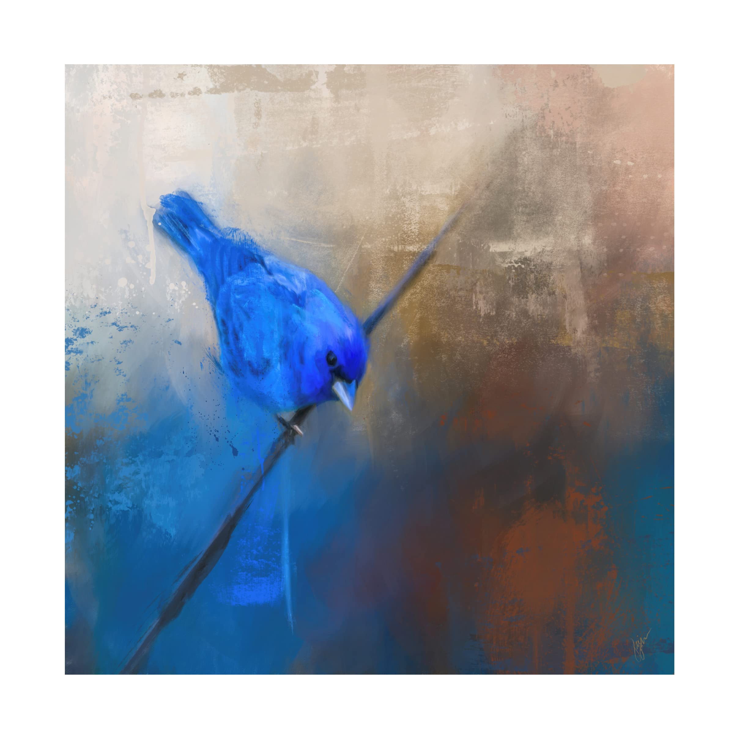 Trademark Fine Art 'Rekindled' by Jai Johnson - 18x18 Inch Stretched Canvas Wall Art - Modern Home Decor for Living Room, Bedroom & Office