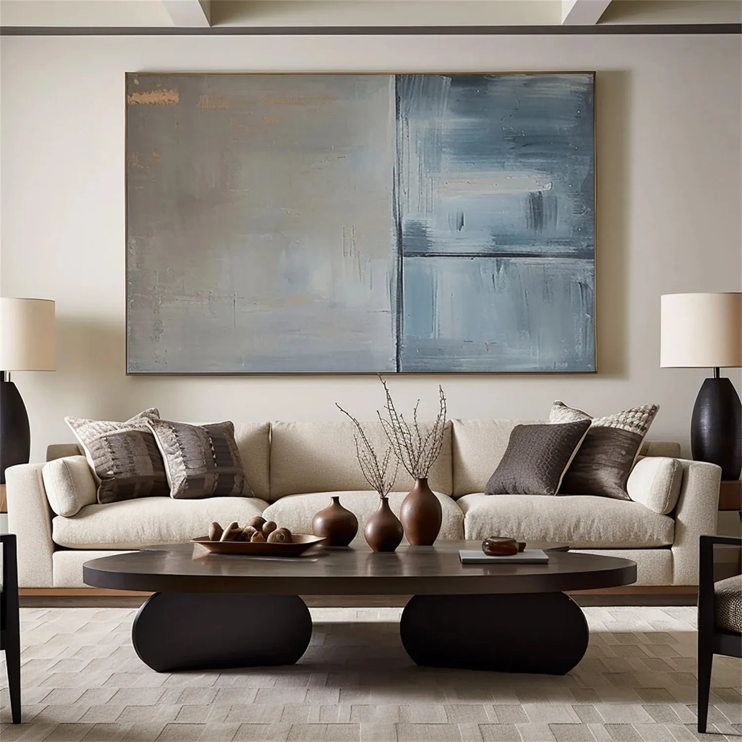 Abstract Painting #AB 169 - Modern Wall Art for Living Room, Bedroom & Office Decor - Handmade Canvas Artwork for Home & Office Interior Design