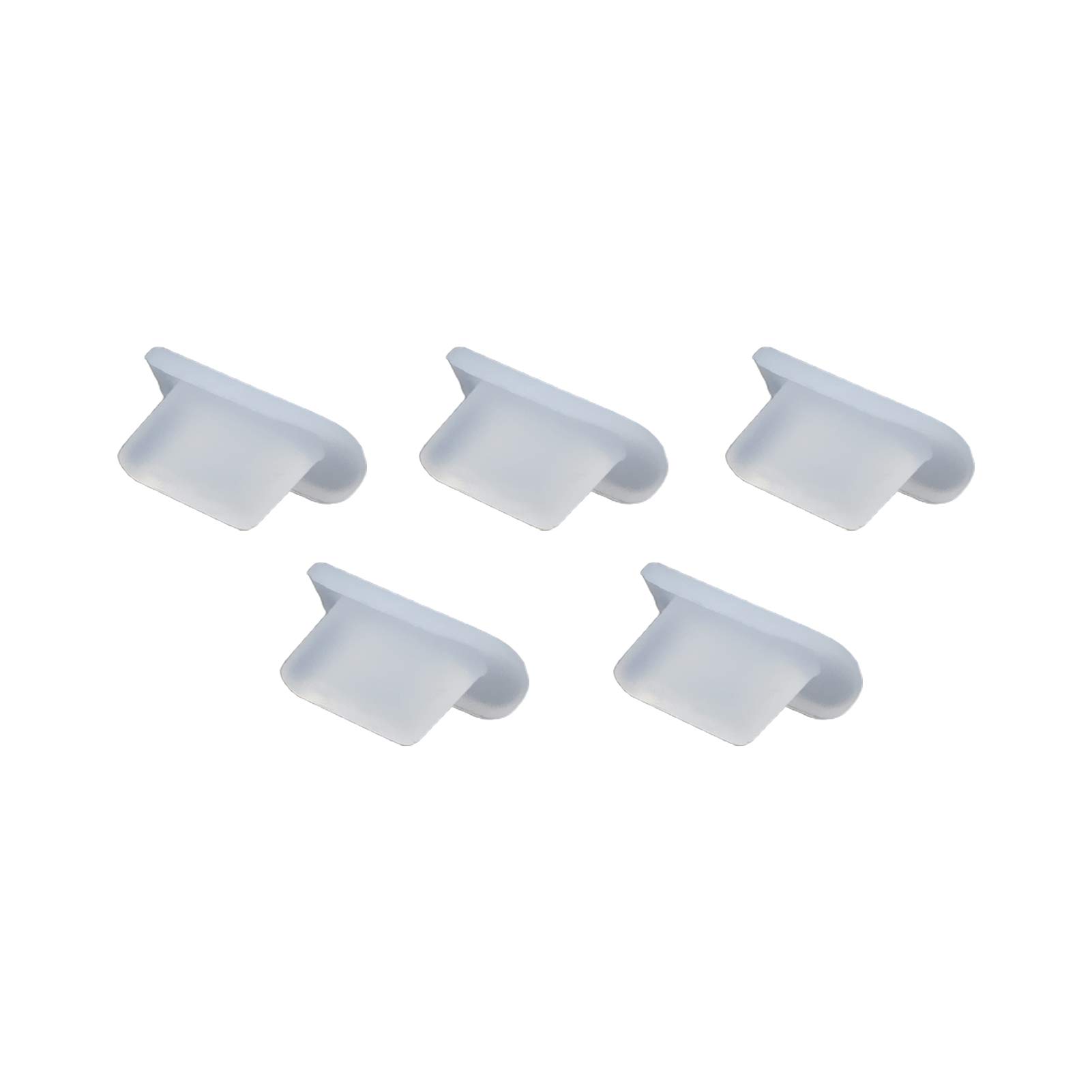 Bluelanss 5-Pack Clear Silicone Anti-Dust Plugs for iPhone 12/12 Pro/11/11 Pro Max/SE/XR/X/8 Plus/7/8 & iPad Air/Mini/Pro - Charging Port & Headphone Jack Protectors | Perfect for Travel, Gym & Daily Use