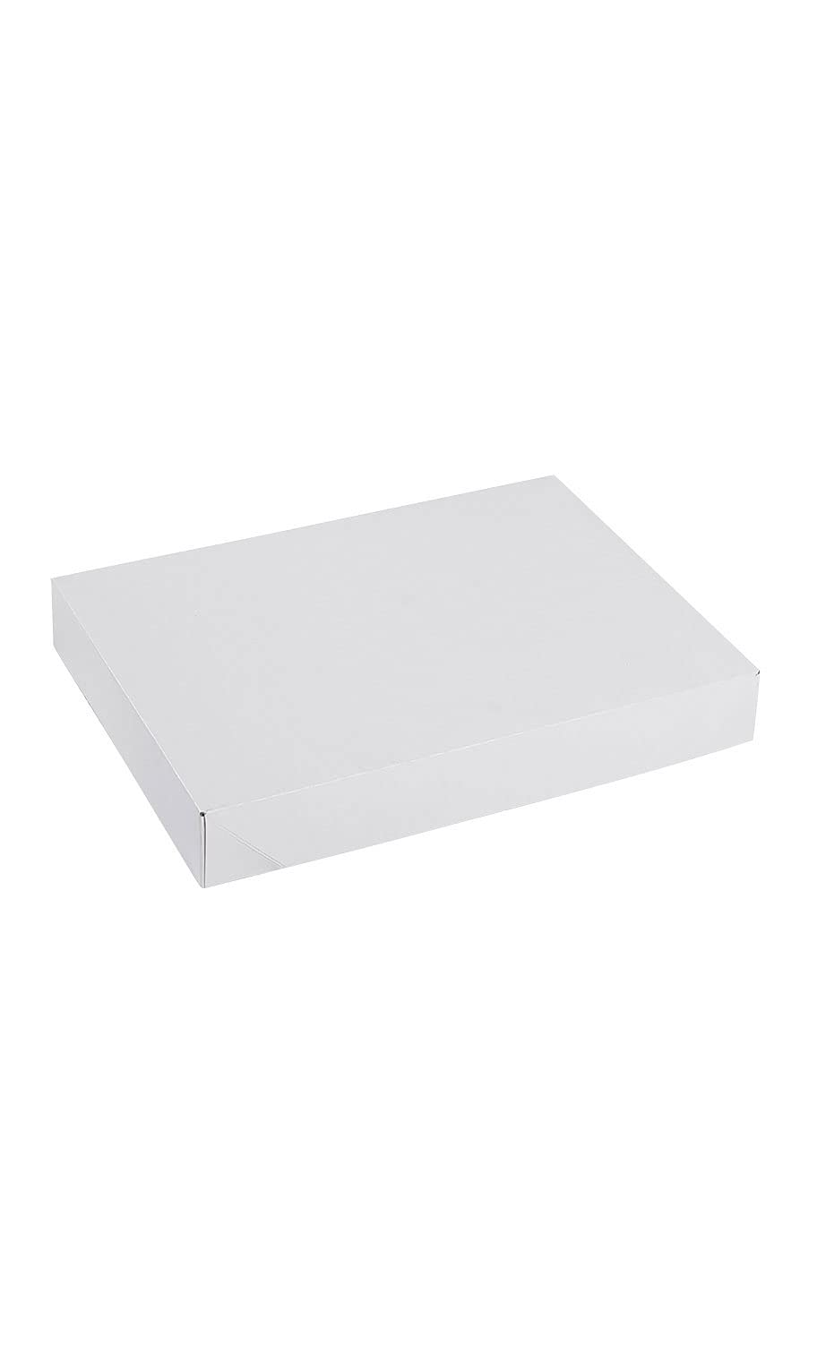 SSWBasics 11.5 x 8.5 x 1.625 Inch White Apparel Boxes - Case of 100 | Perfect for Clothing, Gift Packaging & Retail Display
