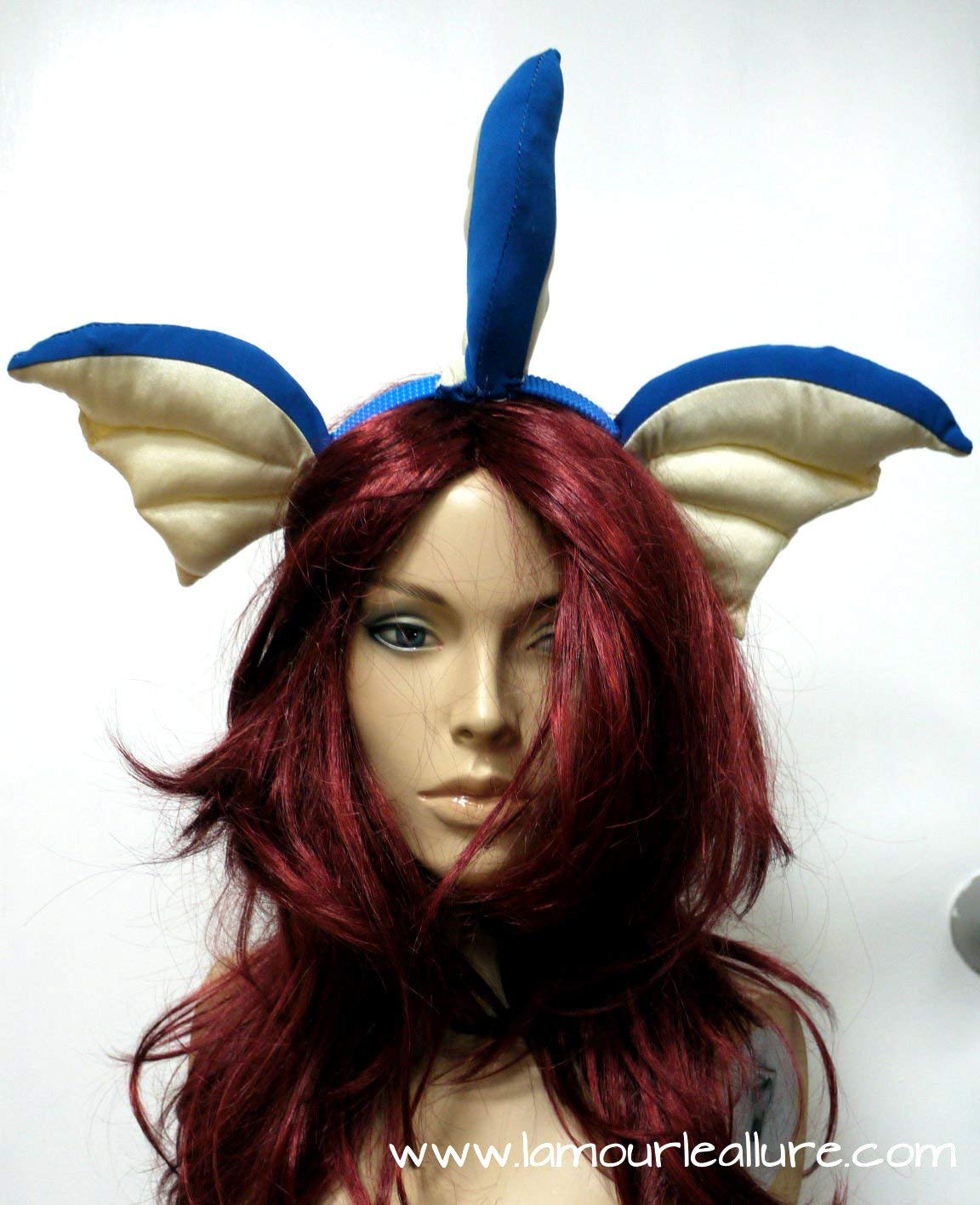 Vaporeon Ears Headband - Cute Pokemon Cosplay Costume Accessory for Anime Conventions, Halloween Parties & Themed Photoshoots