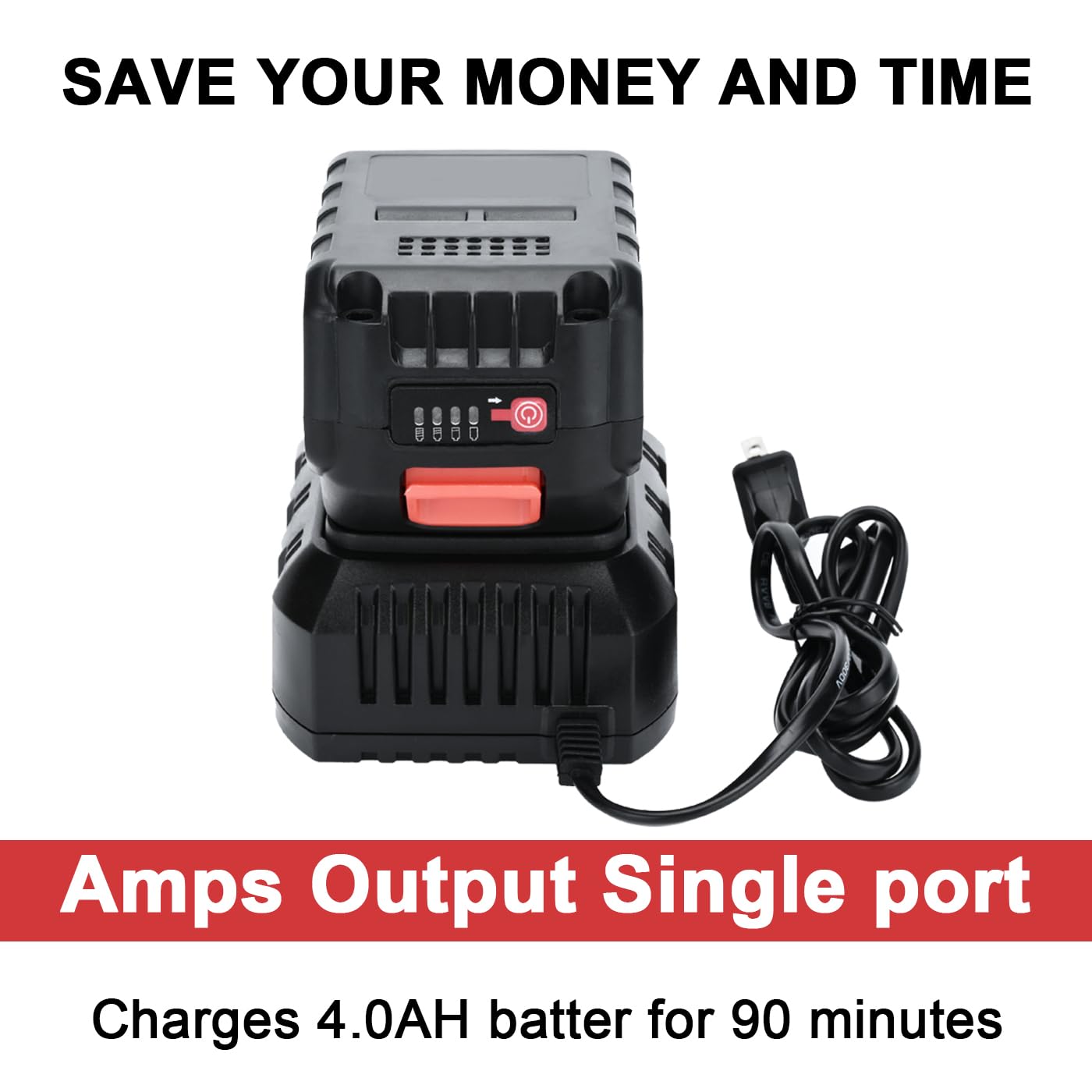 21V Single Port Fast Charger Base for SHINTYOOL 21V Lithium-Ion Batteries - Rapid Charging Station for Power Tools (Battery Not Included) | Ideal for Drills, Saws & Outdoor Equipment