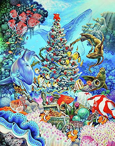 500-Piece Wooden Jigsaw Puzzle for Adults - Underwater Christmas Theme - High-Quality HD Printing - Educational Brain Game for Relaxation & Stress Relief - Perfect Gift for Teens, Boys & Adults - Great for Family Bonding, Holiday Decor & Mindfulness Activities
