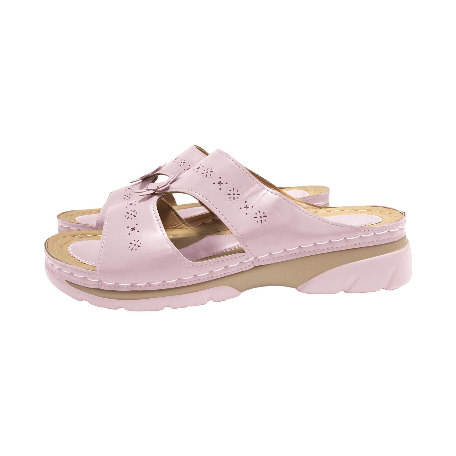 Comfortable Women's Retro Wedge Orthopedic Sandals - Breathable Summer Slippers with Arch Support for Home, Beach & Casual Wear