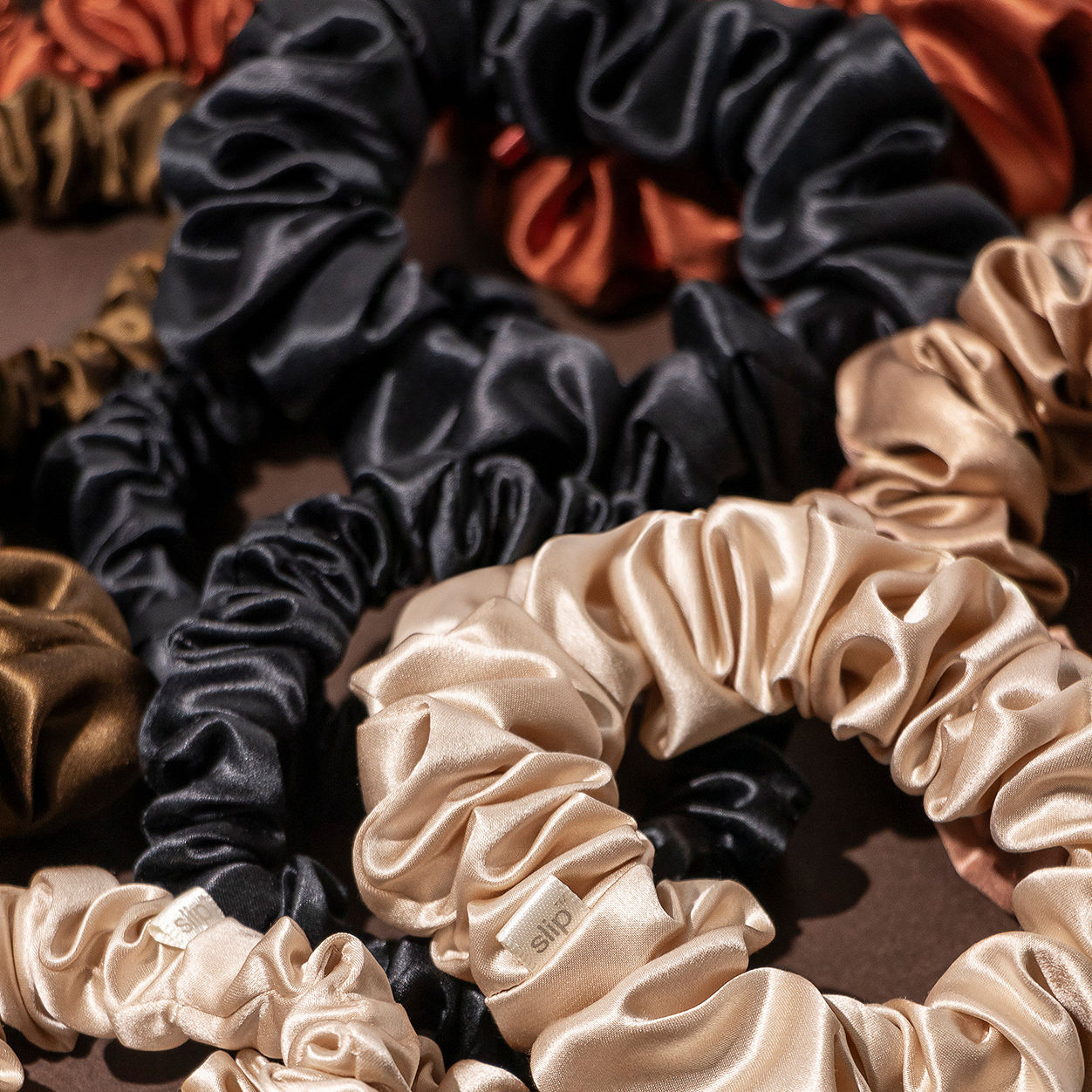 Back to Basics Assorted Scrunchies Hair Ties - Soft Elastic Hair Bands for Women & Girls - Perfect for Workouts, Yoga, School & Everyday Use