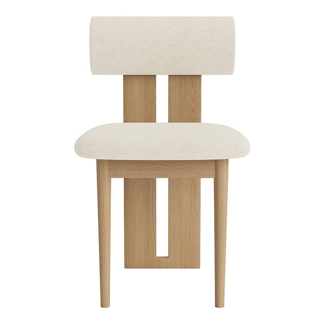Modern Hippo Side Chair - Sturdy Wooden Accent Chair for Dining Room, Living Room & Office - Comfortable & Stylish Home Decor for Small Spaces