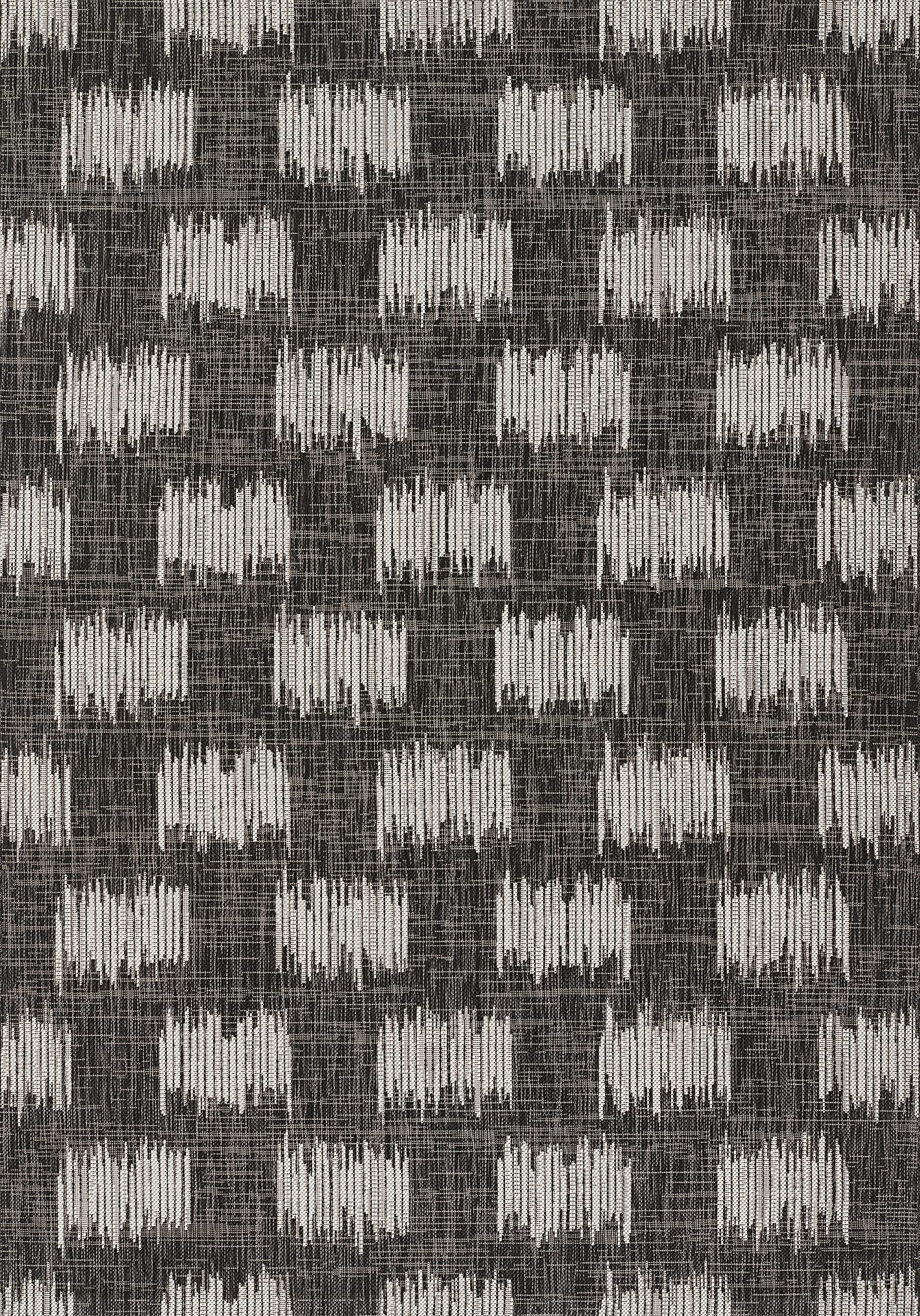 Novogratz by Momeni Villa Turin Charcoal Indoor/Outdoor Rug 3'3