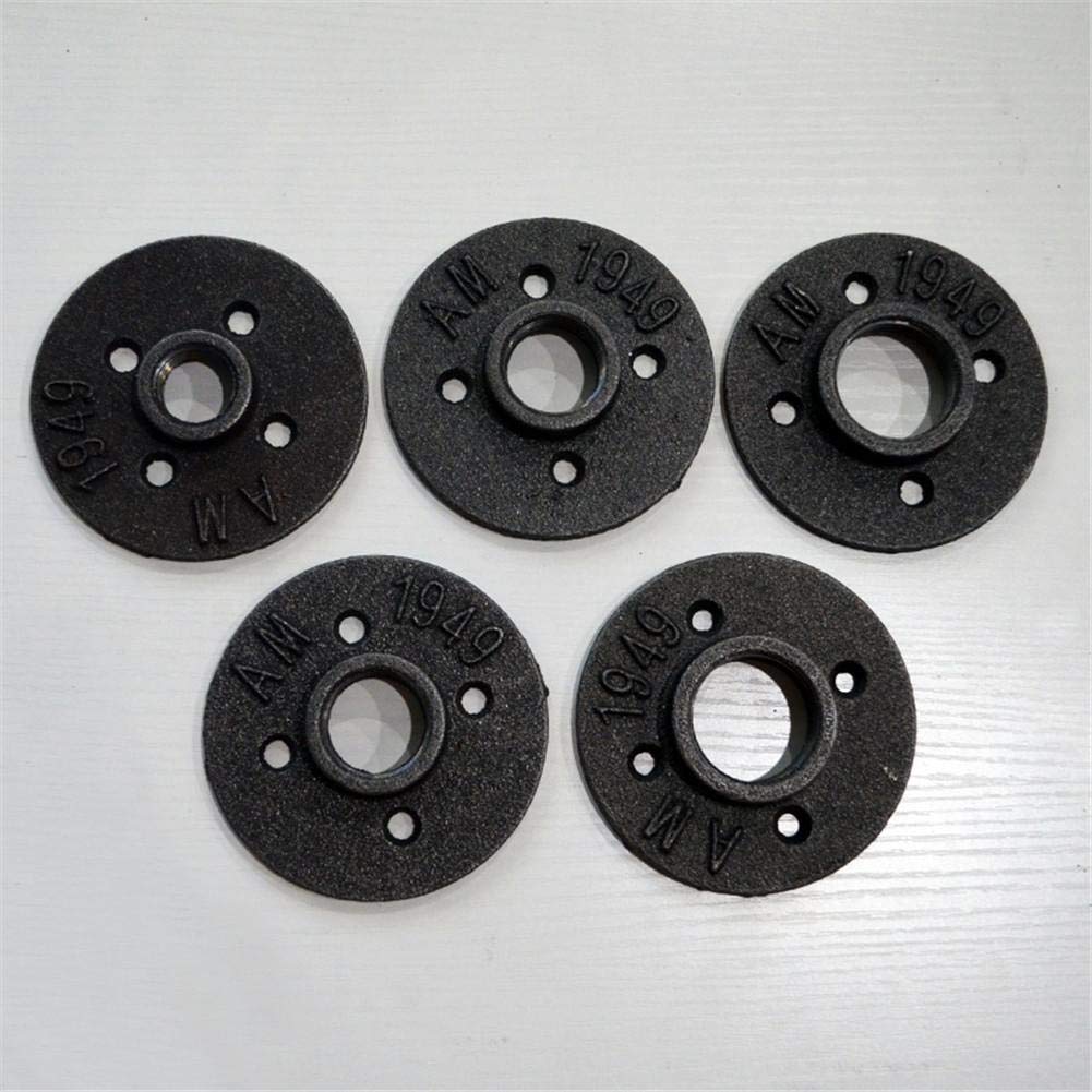 1PC Cast Iron Flange Thread Malleable Iron Pipe Fitting - Wall Mount Floor Antique Replacement Part for M.C (Type D) | Plumbing Repair, Vintage Pipe System Installation