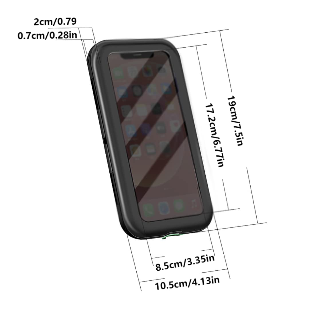 Waterproof Motorcycle Phone Mount - Handlebar Bike Holder for Cycling & Riding