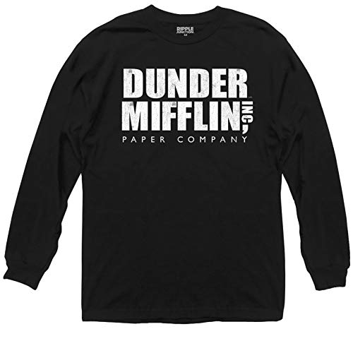 The Office Dunder Mifflin Adult Long Sleeve T-Shirt | Officially Licensed TV Show Merchandise | Perfect for Cosplay, Halloween & Office Theme Parties