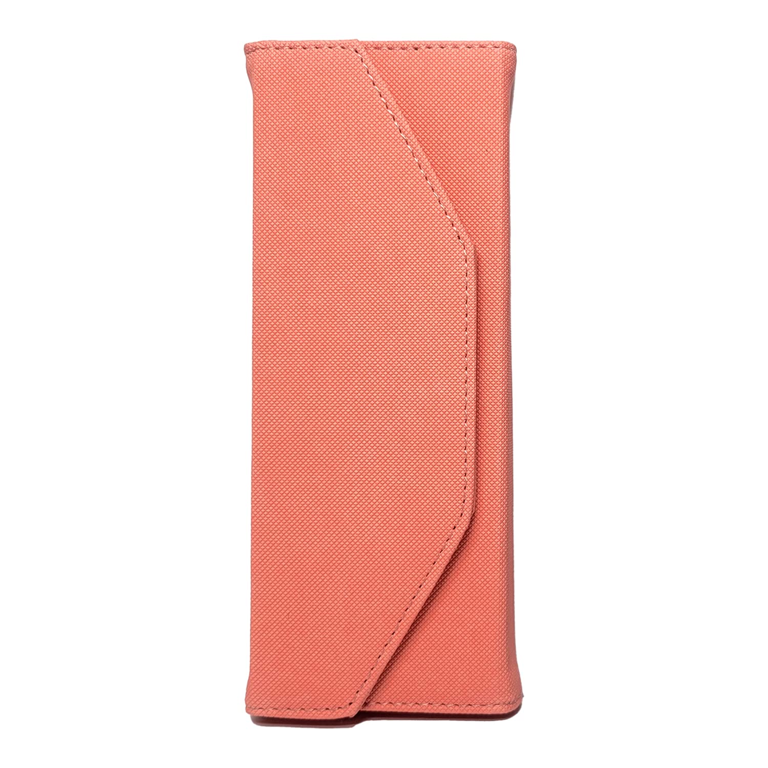 Premium Amber Lash Faux Leather Tweezer Case - Coral Pink Travel Organizer for Eyelash Extensions Tools | Perfect for Makeup Artists & Salon Professionals | Compact & Protective Storage Solution for Tweezers, Lash Tools & Beauty Accessories