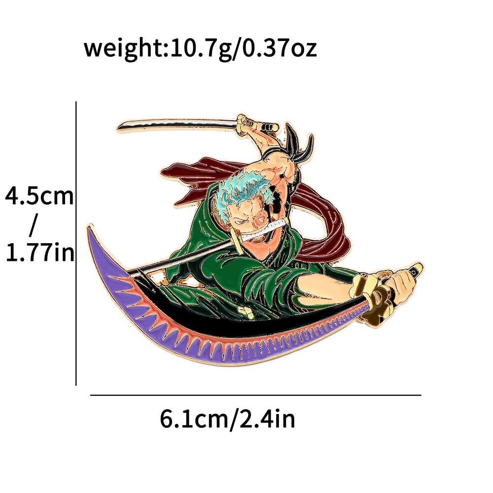 Anime Luffy Enamel Pins - One Piece Metal Brooch Badges for Cosplay, Backpacks, Jackets & Gifts | Cool Collectible Lapel Pins for Anime Fans, Men & Boys | Perfect for Conventions, Cosplay Events & Daily Fashion Accessories