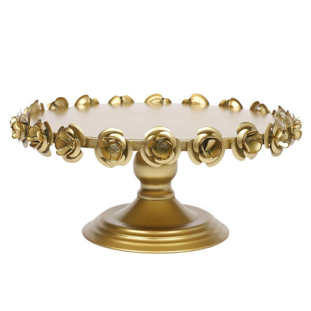 Gold Metal Cupcake Stand - Elegant Dessert Display Rack for Wedding, Party & Events - 3-Tier Cake Stand Set with Plate - Perfect for Kitchen, Baking, Cake Decorating & Dessert Serving - Great for Birthday, Anniversary & Bridal Showers
