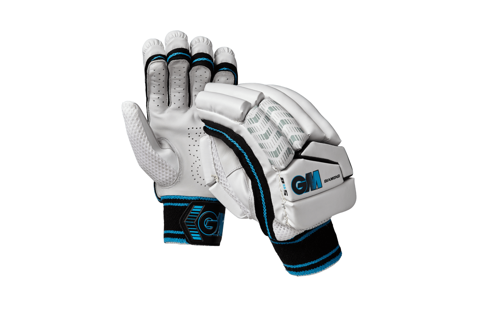 GM Diamond 808 Cricket Batting Gloves - Professional Grade Leather Padded Protection for Cricket Players - Perfect for Practice, Matches & Training Sessions