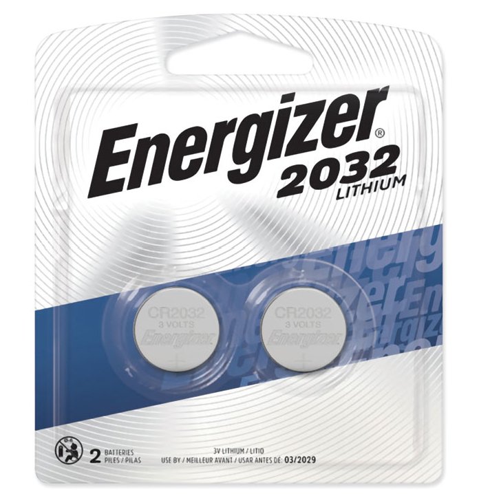 Energizer 2032 3V Lithium Coin Battery - 2 Pack for Watches, Calculators, Key Fobs & Small Electronics