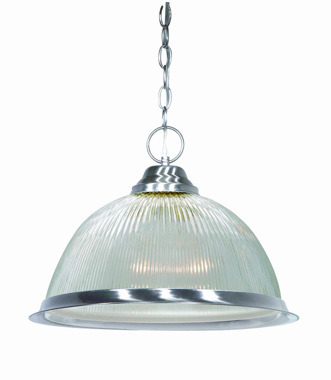 NUVO SF76/446 Single Light Pendant - Polished White/Nickel Finish, Brushed Silver | Modern Dining Room & Kitchen Island Lighting