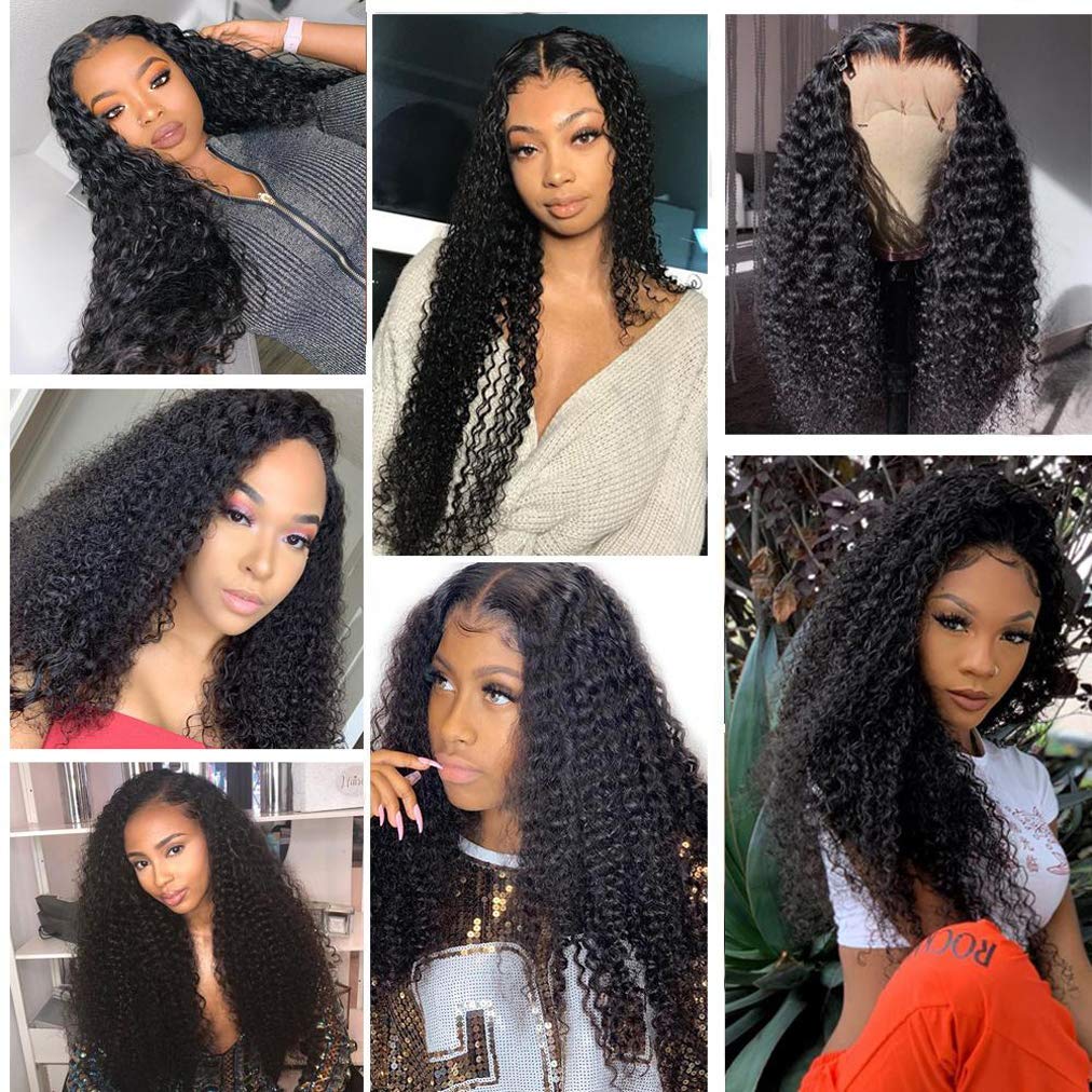 Sunber 10A Grade Brazilian Virgin Jerry Curly Human Hair Extensions - 3 Bundles 100% Unprocessed Remy Hair Weaves in Natural Black (20/22/24 Inch) for Wavy Curly Hairstyles - Perfect for Daily Wear, Parties & Special Occasions