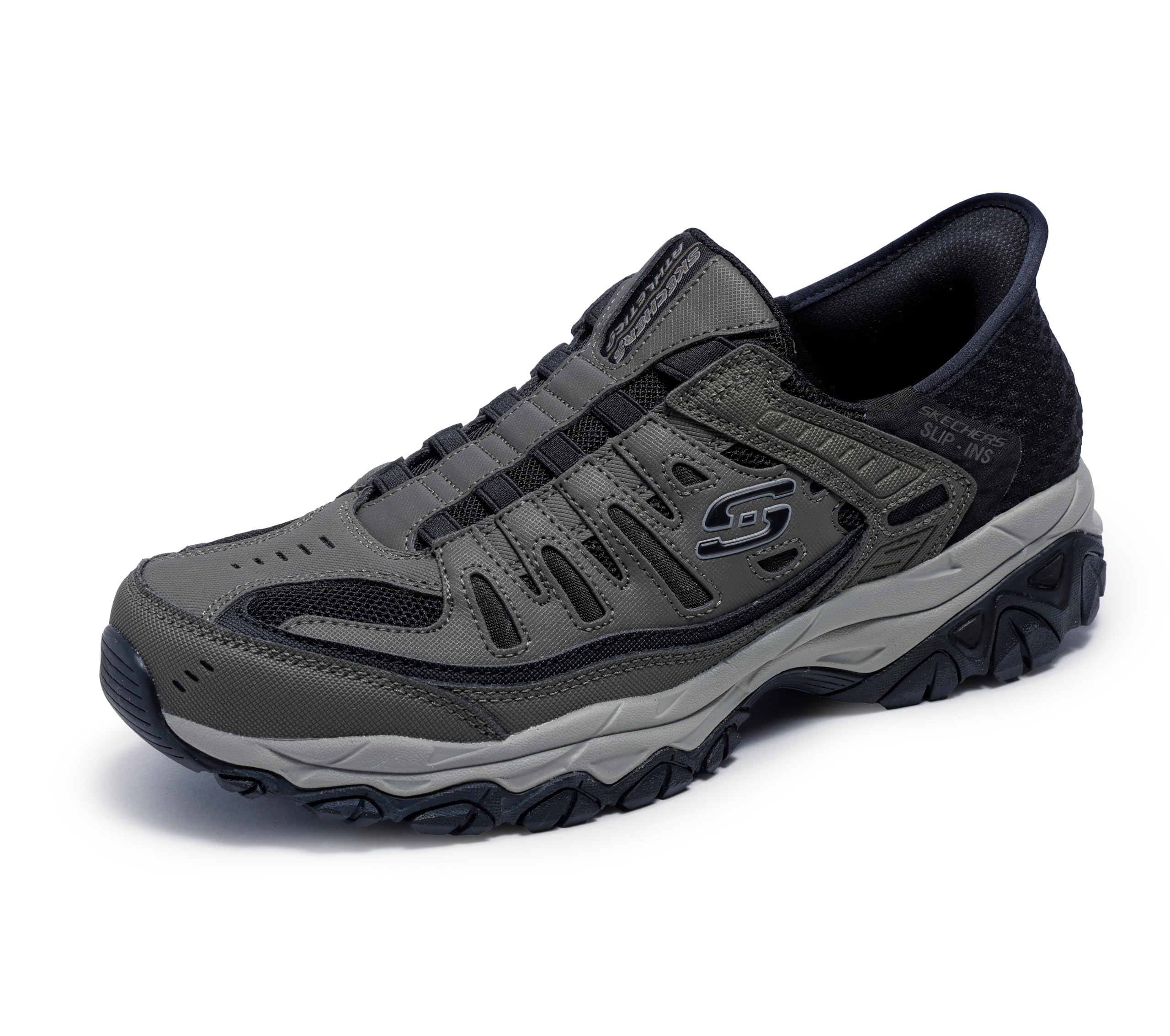 Skechers Men's Afterburn M-Fit Ridgeburn Hands-Free Slip-On Loafers - Comfortable Casual Shoes for Walking, Work & Everyday Wear