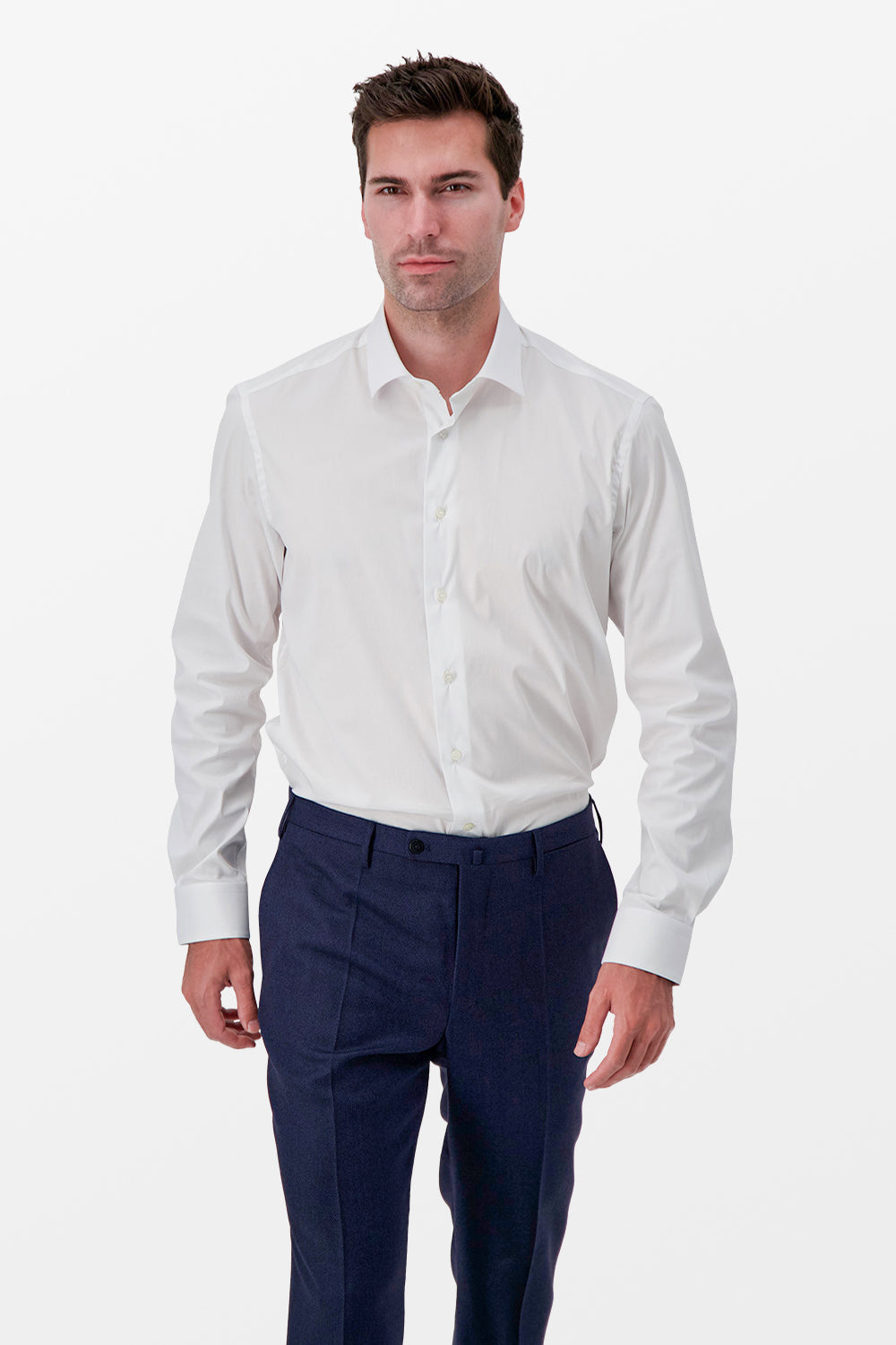 Zilli White Classic Shirt for Men | Premium Cotton Dress Shirt | Business & Formal Wear | Office, Wedding & Special Occasions