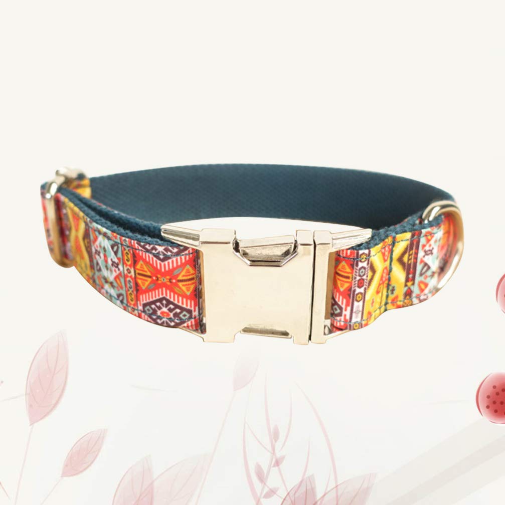 Handmade Adjustable Dog Collar for Small Medium Large Dogs - Soft Comfortable Pet Collar with D-Ring for Leash - Perfect for Walking, Training, and Outdoor Adventures