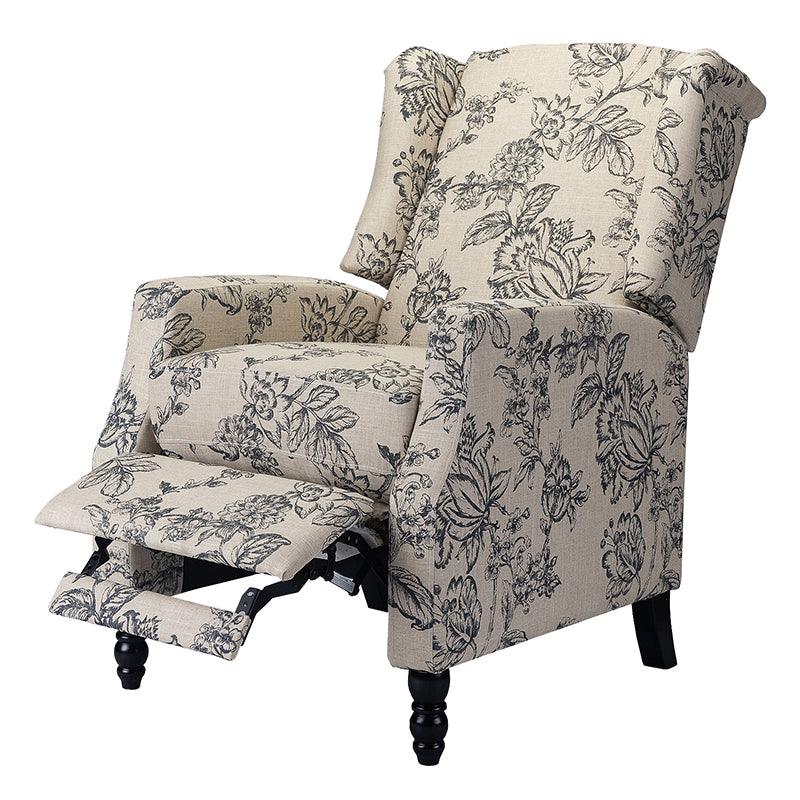 Lilith Upholstered Recliner Chair - Adjustable Backrest & Footrest, Ergonomic Living Room Reclining Chair for Relaxing, Reading & Watching TV