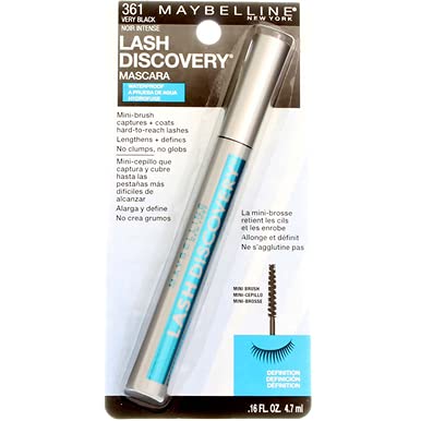 Maybelline New York Lash Discovery Waterproof Mascara - Very Black (361) 0.16oz - Pack of 12 | Lengthening & Volumizing for Day & Night Wear