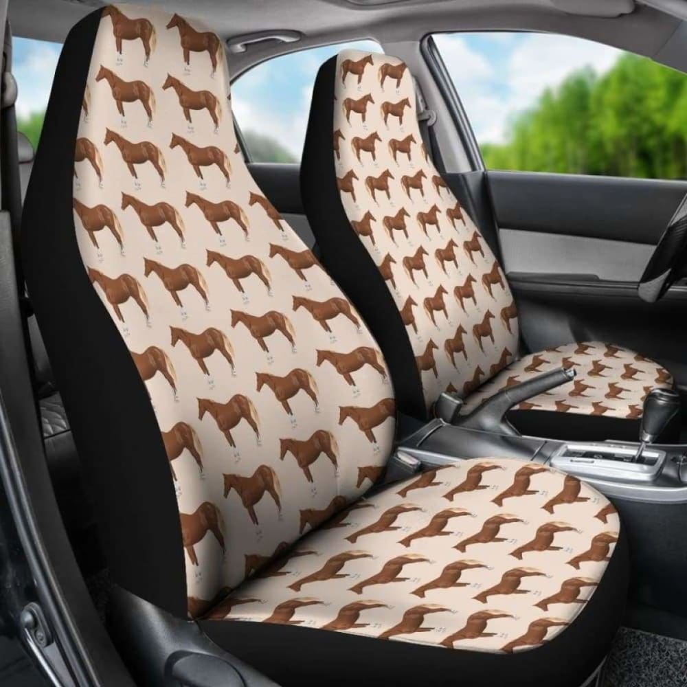 Premium Brown Horses Car Seat Cover - Universal Fit, Durable & Stylish Protection for Cars, Trucks & SUVs - Perfect for Pet Owners, Outdoor Enthusiasts & Equestrian Lovers