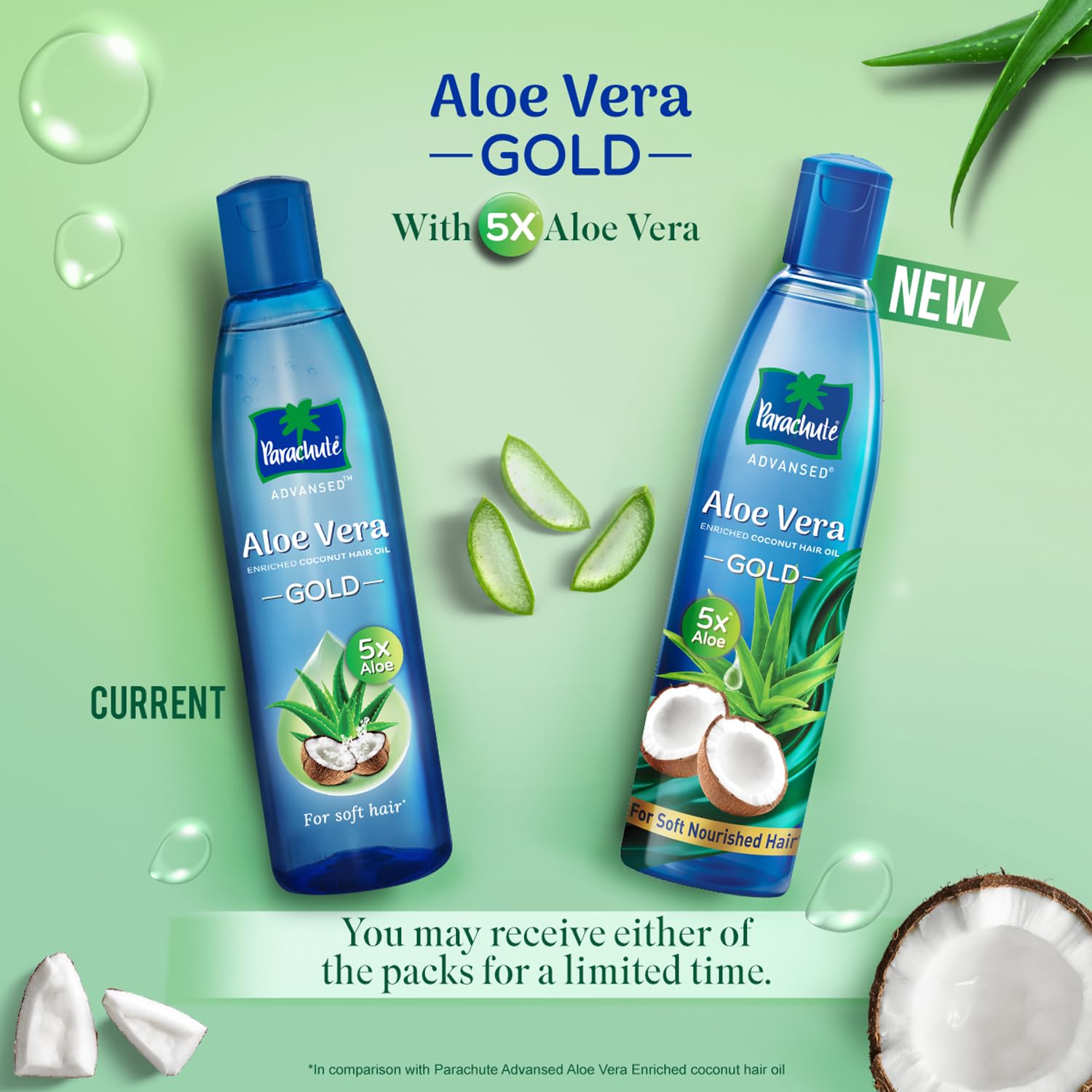 Parachute Advanced Aloe Vera Enriched Coconut Hair Oil with 5X Aloe Vera Extract | 400ml Deep Conditioning Treatment for Super Soft, Shiny Hair | Perfect for Dry, Damaged Hair Care & Scalp Nourishment | Great for Daily Use, Hair Massage & Styling