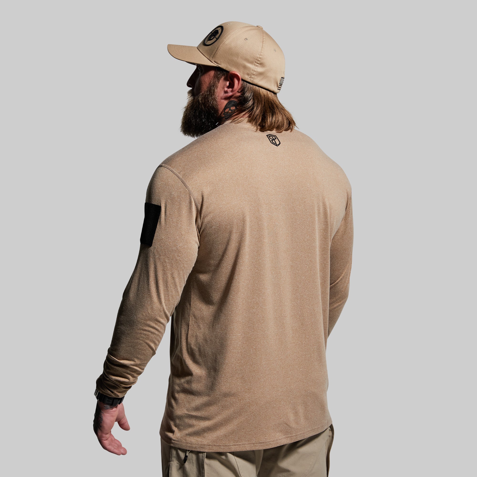 Men's Long Sleeve Range Shirt - Comfortable Outdoor Work Shirt in Brown | Perfect for Hiking, Camping & Ranch Work