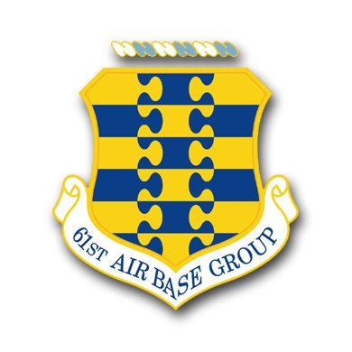 US Air Force 61st Air Base Group Vinyl Decal Sticker - 3.8 Inch Military Emblem for Cars, Laptops & Water Bottles - Patriotic Air Force Gifts for Veterans & Enthusiasts