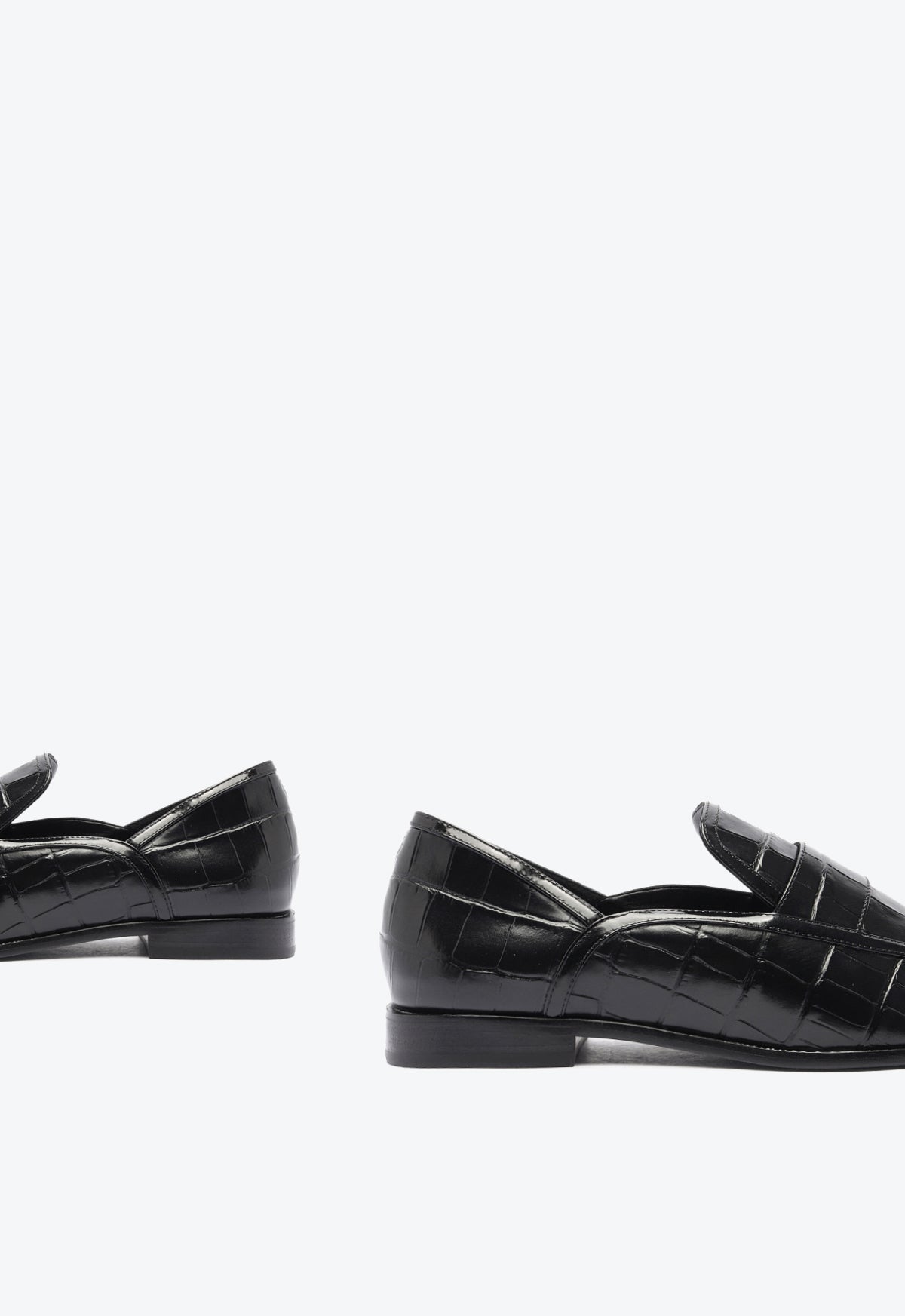 Maurice Crocodile Embossed Leather Flats for Women - Comfortable & Stylish Slip-On Shoes for Work, Office, and Casual Wear