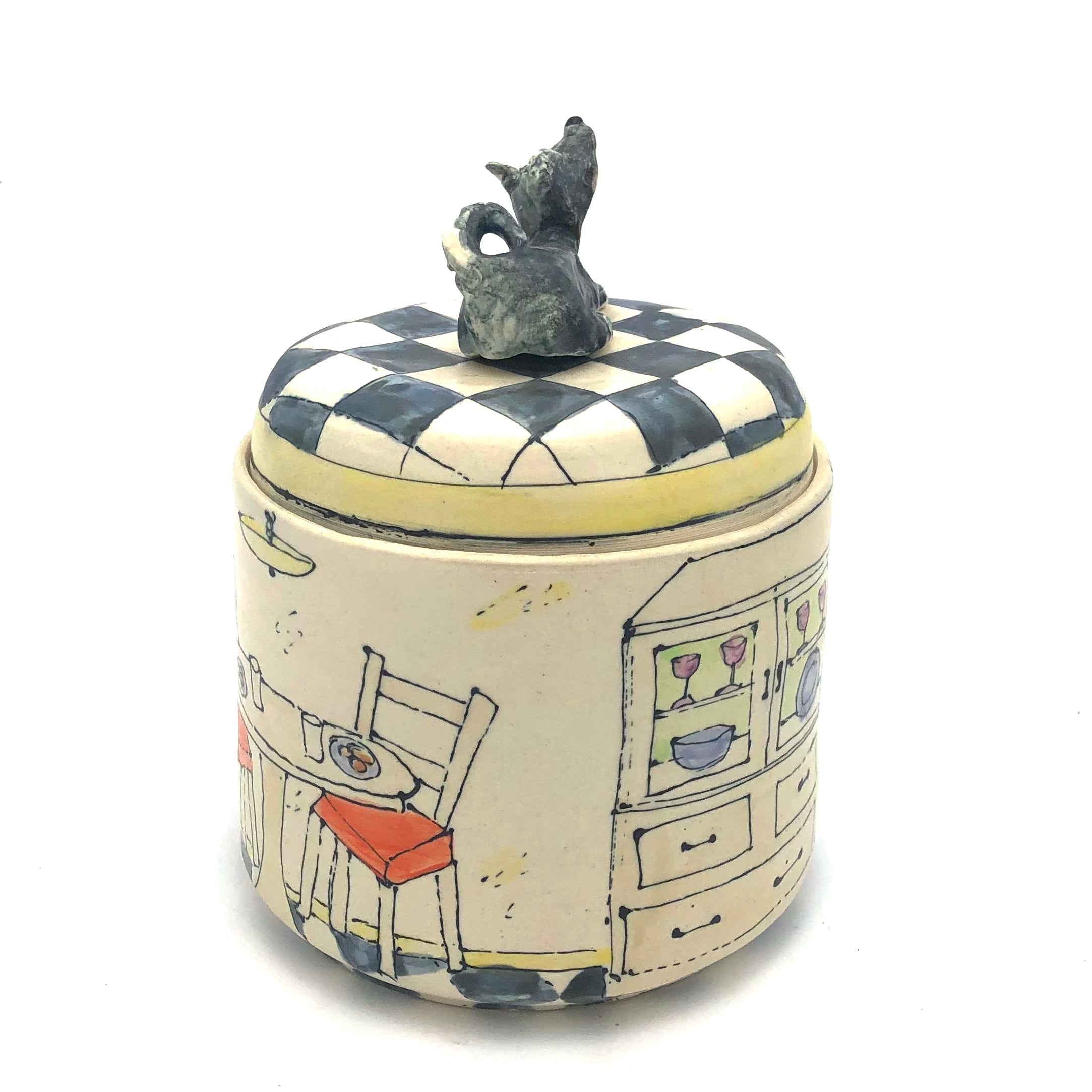 Premium Sullivan Treat Jar with 'I'm Fairly Certain These Cookies Are for Me!' Design - Perfect for Kitchen, Pantry & Gift Giving - #DS1372