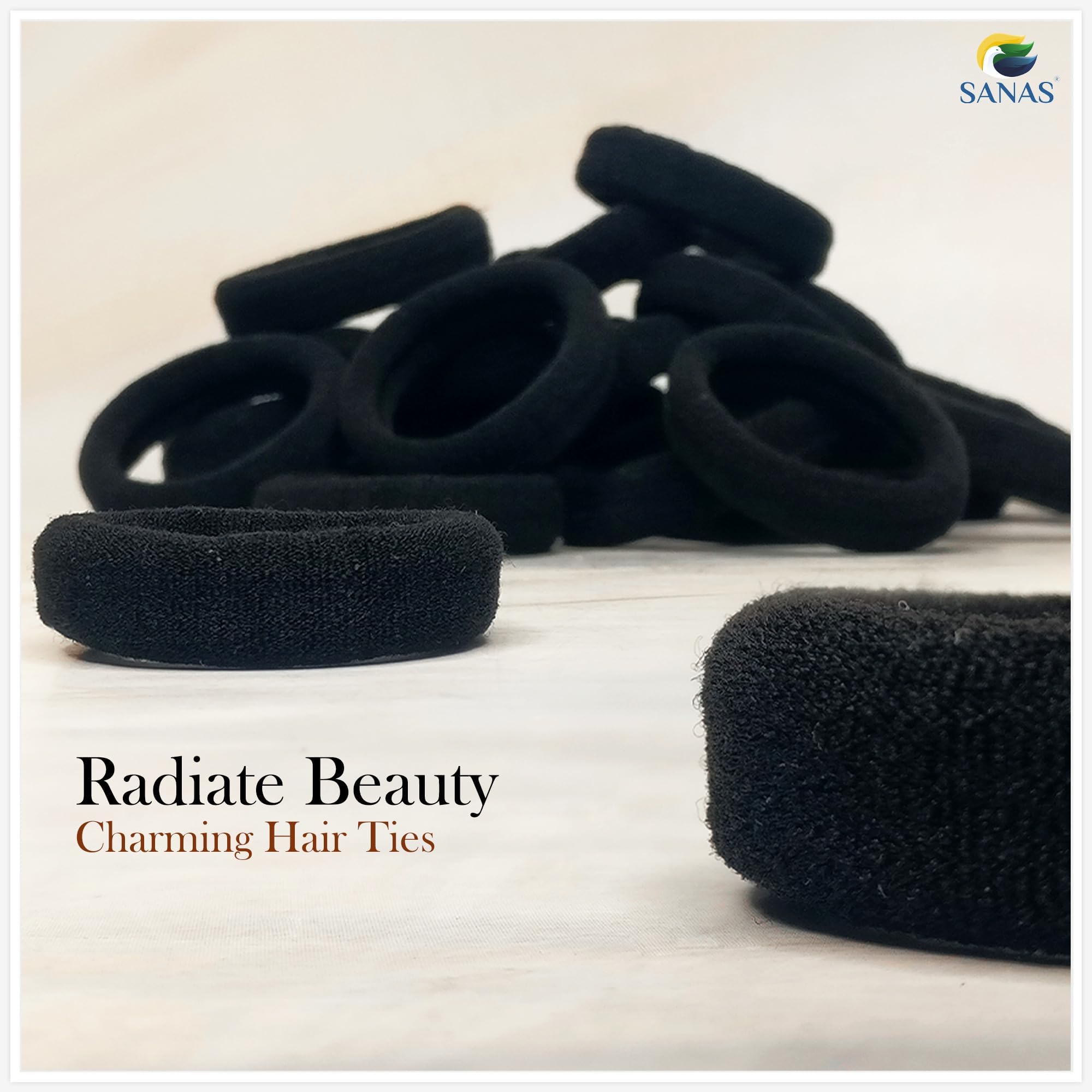 30Pcs Black Hair Rubber Bands for Women & Girls - Stylish Ponytail Hair Ties, Elastic Hair Bands for Daily Use, Workout, Office and School Hairstyles
