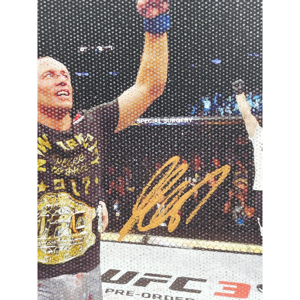 Georges St. Pierre UFC 217 Final Fight Autographed Canvas with JSA COA - GSP Collectible Memorabilia for MMA Fans & Sports Decor
