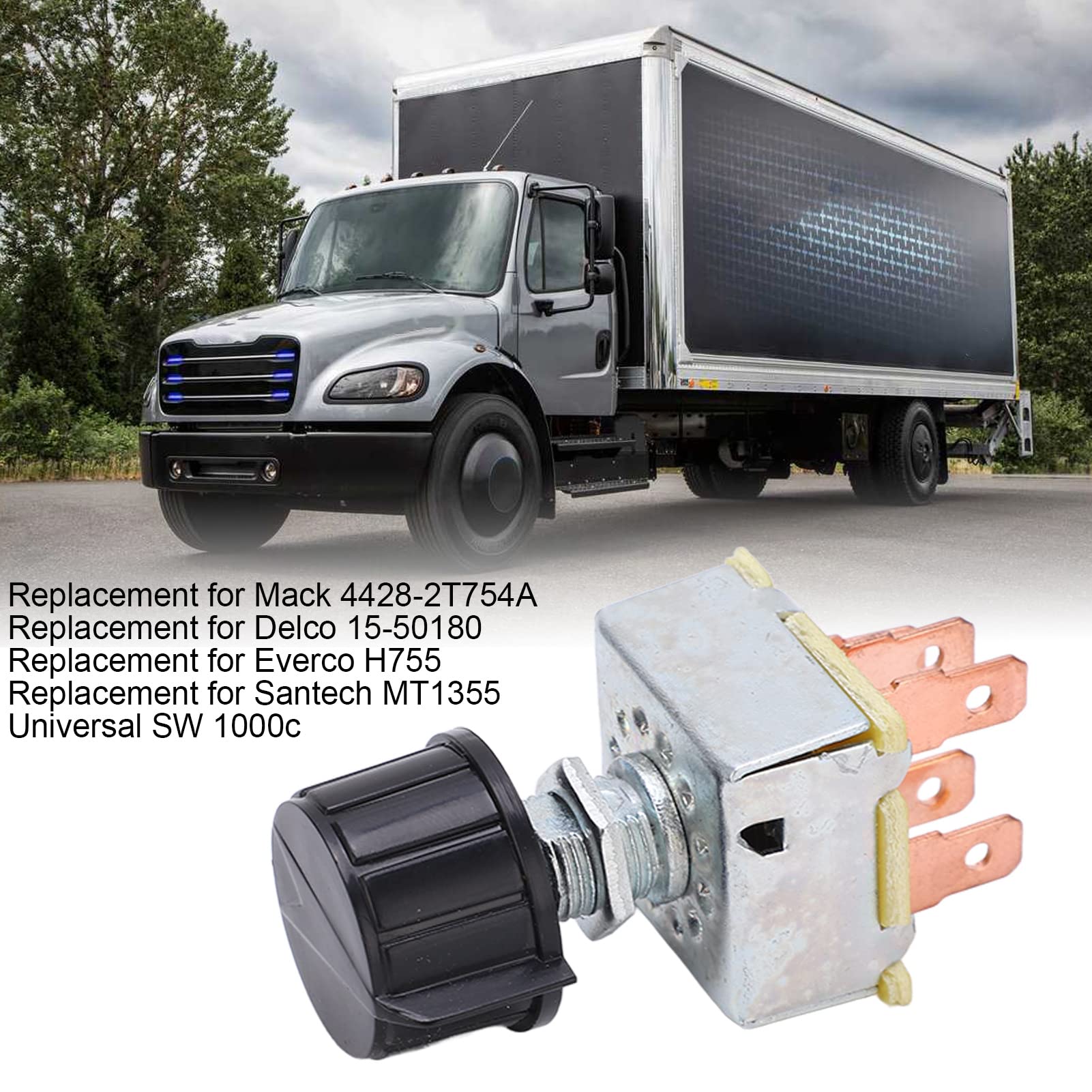 3-Speed Blower Switch Rotary AC Replacement for Freightliner Trucks & RVs - Heavy Duty HVAC Control for Cab Comfort
