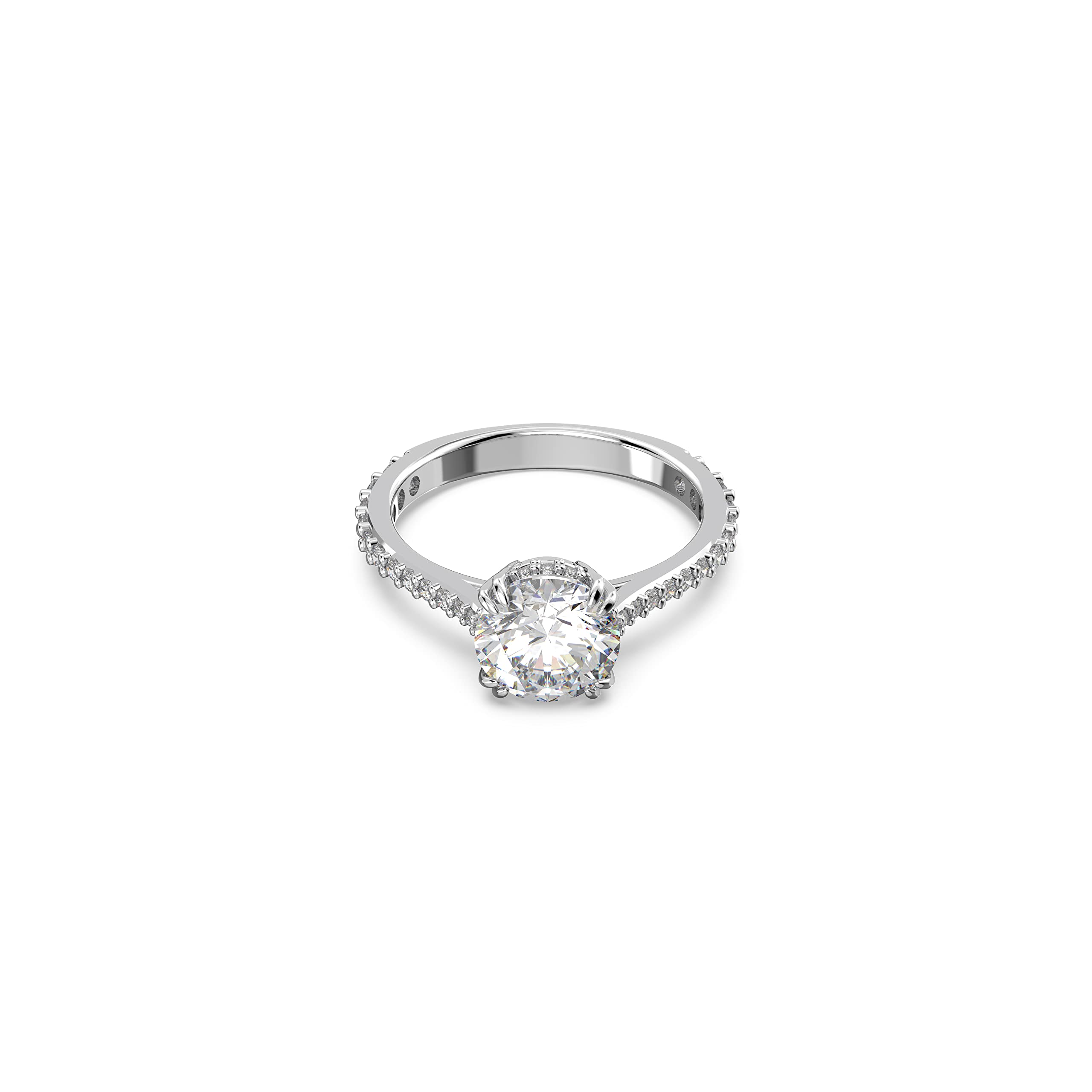 Swarovski Constella Cocktail Ring - Clear Pavé Crystals for Evening Parties