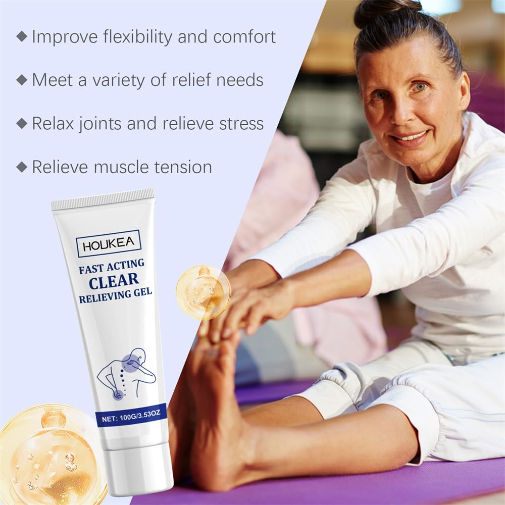 Soothing Cooling Gel 100g - Fast Acting Pain Relief with Menthol & Frankincense - Muscle & Joint Pain Relief for Athletes, Arthritis & Daily Activities - Perfect for Post-Workout Recovery & Chronic Pain Management