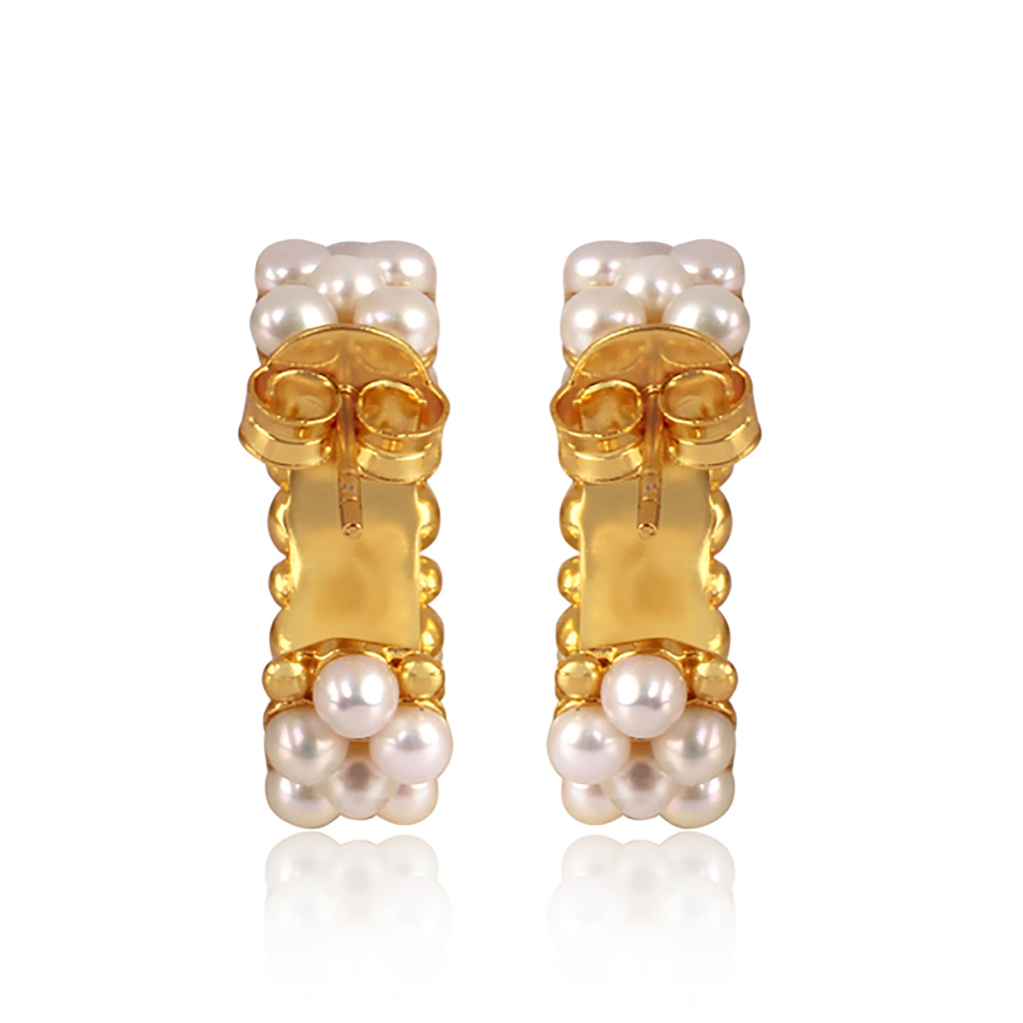 Stylish Sea Salt Hoop Earrings with Genuine Pearl Accents - Perfect for Beach Weddings, Summer Outfits & Boho Fashion