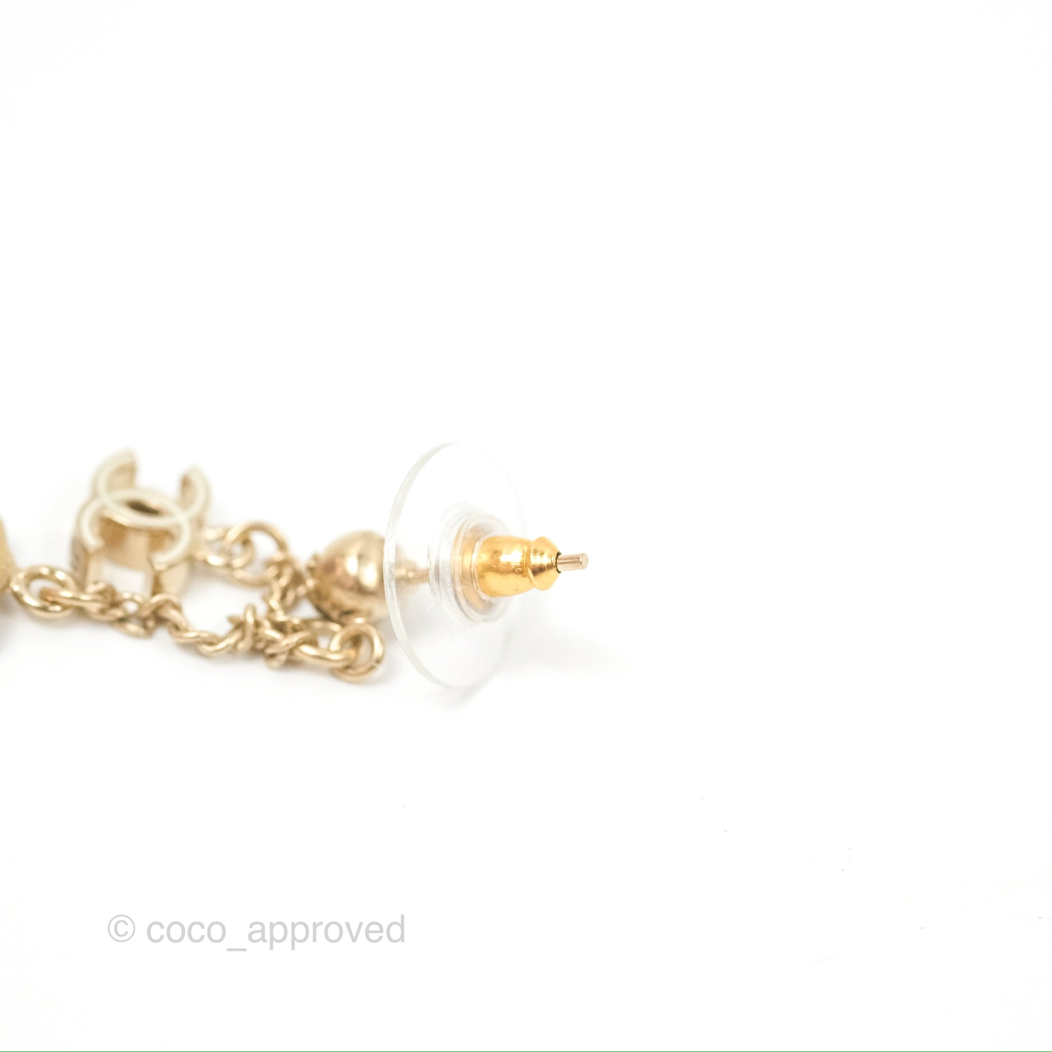 Chanel CC Flower Drop Earrings - Gold Tone 13C - Luxury Fashion Jewelry for Women, Perfect for Parties, Weddings & Special Occasions