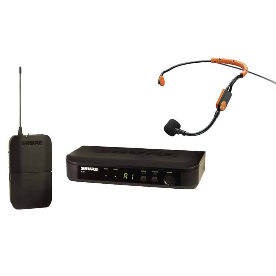 Shure BLX14 Wireless Microphone System with SM31 FH Fitness Headset - Professional Wireless Mic for Gym, Fitness Instructors & Group Workouts