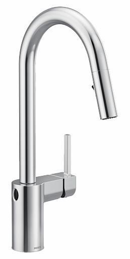 Moen 7565EWC Align MotionSense Wave Kitchen Faucet with Pulldown Spray in Chrome - Touchless Hands-Free Sink Faucet for Modern Kitchens, Easy Cleaning & Water Conservation