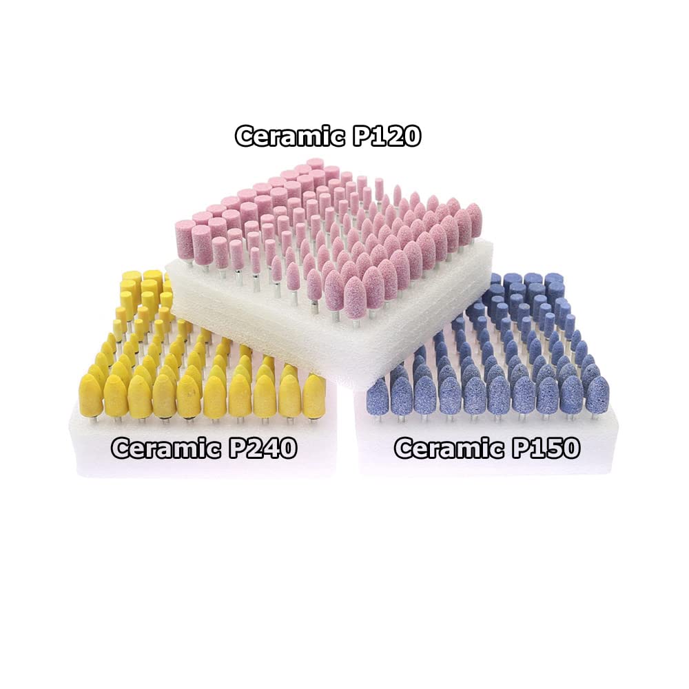 100-Piece Mounted Points Grinding Head Set - 1/8