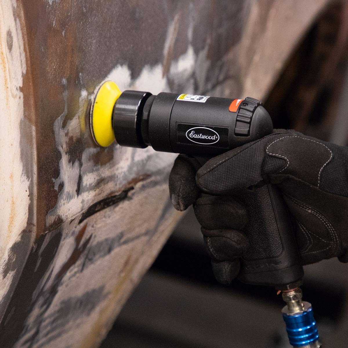 Eastwood Pistol Grip 3-Inch Composite Orbital Sander - Lightweight & Durable Power Tool for Woodworking, Auto Body Repair & DIY Projects