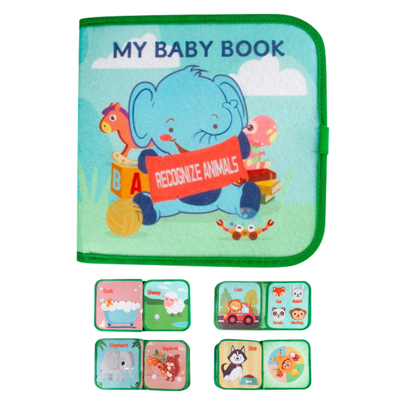 Montessori Busy Board Activity Toy for Toddlers Ages 1-3 - Educational Sensory Learning Toy with Animals & Transportation Theme - Perfect for Travel, Preschool & Quiet Time Play