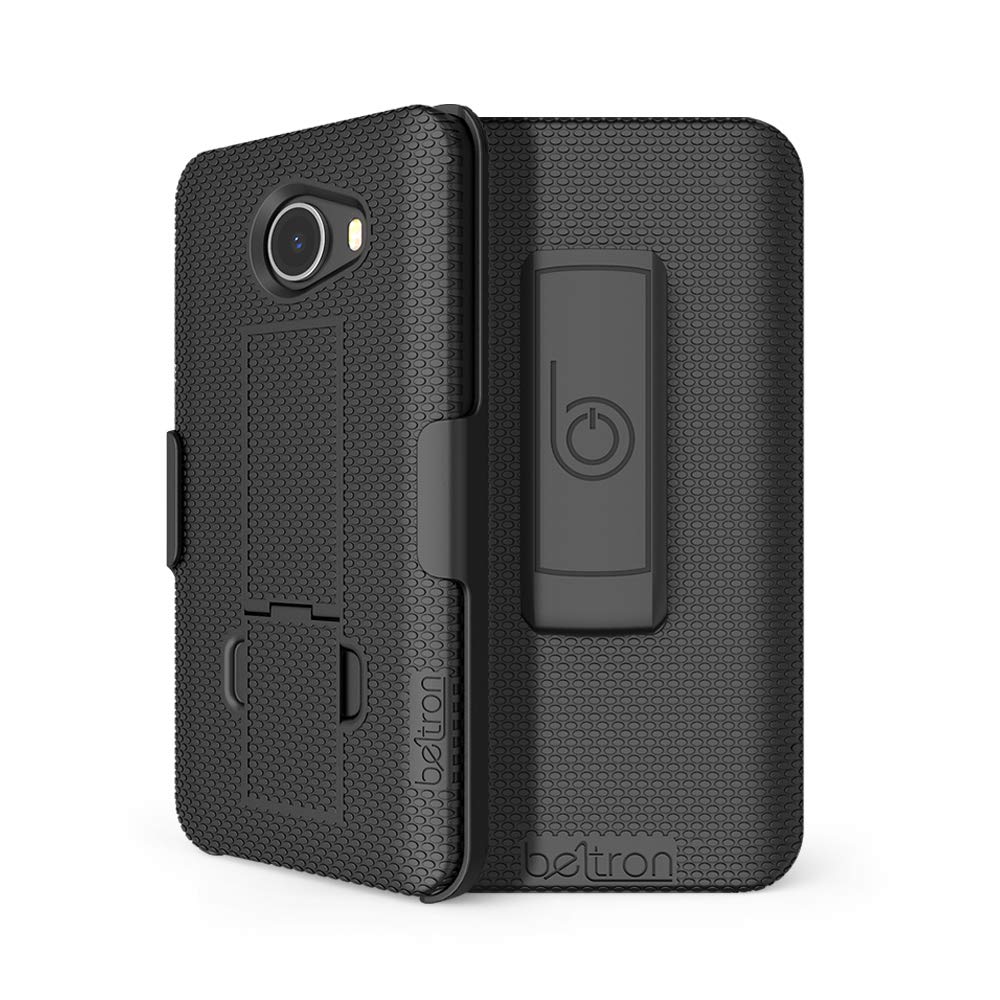Jitterbug Smart2 Protective Case with Belt Clip & Kickstand - Slim Grip Holster Combo for Lively Jitterbug Smart Smartphone, Ideal for Seniors (Black, 5049SJBS2) - Perfect for Everyday Use and Travel